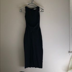 Black corset tie dress